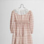 Pink Macro Check Hortensia Handmade Dress, thumbnail 3 of 4
