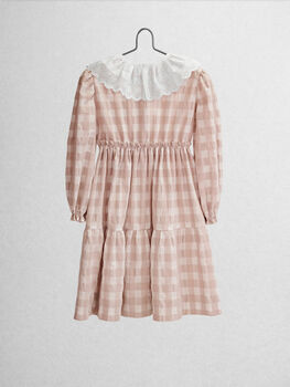 Pink Macro Check Hortensia Handmade Dress, 3 of 4