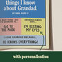 Personalised Things I Know About Grandad Print, thumbnail 6 of 8