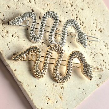 Sparkling Snake Hair Clips Taylor Swift Inspired, 2 of 3