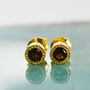 Smoked Quartz Sterling Silver Gemstone Stud Earrings, thumbnail 3 of 12