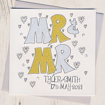 Personalised Mr And Mrs Wedding Card, 3 of 3