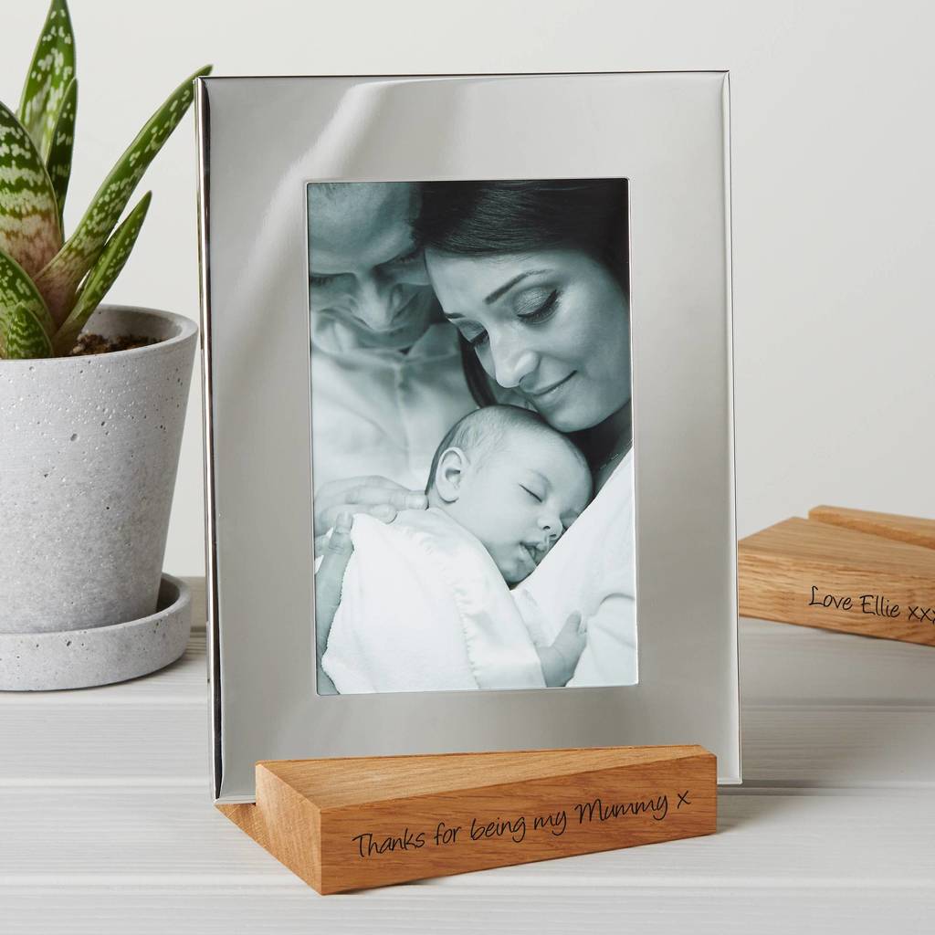 Silver Photo Frame With Personalised Stand, 1 of 11