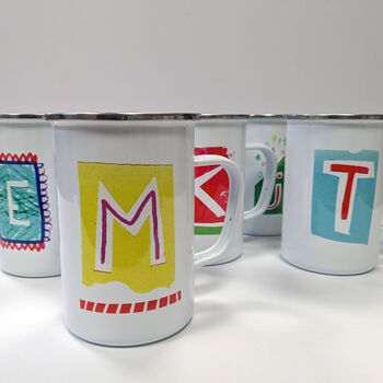 Large Enamel Alphabet Mug, 5 of 11
