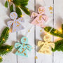 Pastel And Gold Jesmonite Christmas Tree Angel Decoration, thumbnail 3 of 3