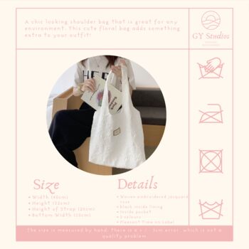 Summer Beach White Bubble Large Lightweight Shoulder Tote Bags, 4 of 4