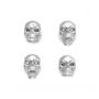 Silver Skull Cufflinks With Diamond Eyes | Groom's Party Wedding Gift, thumbnail 3 of 6