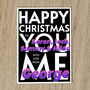 Personalised Christmas Card With Names And Message, thumbnail 6 of 8