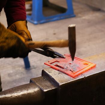 Personalised 11th Anniversary Mantle Clock, Blacksmith Forged, 9 of 11