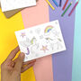 Colour In Unicorn Notecards, thumbnail 2 of 2