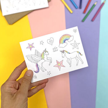 Colour In Unicorn Notecards, 2 of 2