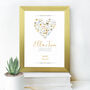 Personalised Golden Wedding Anniversary Print, thumbnail 1 of 3