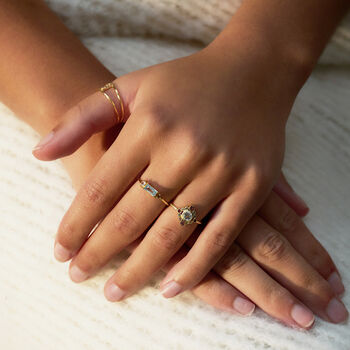 Pascale Pink Tourmaline And White Topaz Ring, 5 of 6