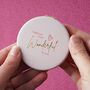 'Happiness Looks Wonderful On You' Compact Mirror, thumbnail 1 of 6