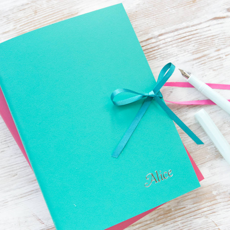 Personalised Leather Notebook With Ribbon By BeGolden