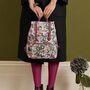 Floral Engravings Small Plum Backpack, thumbnail 1 of 6