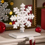 White Snowflake Christmas Stocking Holder, thumbnail 1 of 6