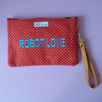 Robot Love Cosmetic Pouch / Clutch, 2 of 4