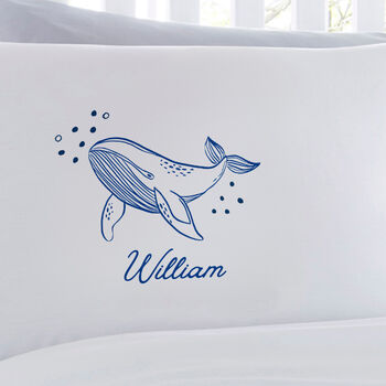 Whale Personalised Pillowcase, 2 of 2