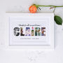Personalised Photos Inside Name Word Art, thumbnail 4 of 10
