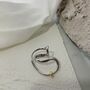 Silver Plated Abstract Double Twist Ring, thumbnail 3 of 4