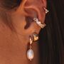 Baguette Bar Ear Cuff With Clear Stones, thumbnail 1 of 5