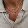 Mens 925 Silver Cross Pendant Necklace, thumbnail 3 of 10
