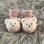 Grey Ribbed Teddy Bear Baby Socks, thumbnail 4 of 8