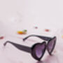 Black Chunky Oversized Heart Sunglasses, thumbnail 4 of 5