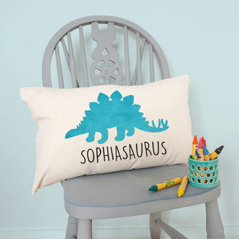 Personalised Velveteen Dinosaur Children's Cushion, 5 of 12