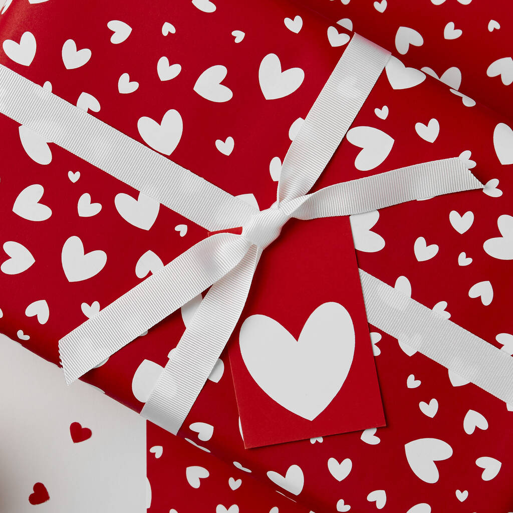 Love Heart Decor Gift Wrapping Paper, Romantic Wrapping Paper