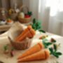 Handmade Felt Carrot With Removable Top: Pretend Play Food, Montessori Inspired, Ukca/Ce Tested, thumbnail 1 of 4