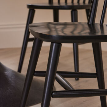 Harrogate Black Spindle Back Dining Chair, 5 of 6