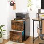 Industrial Brown Rolling File Cabinet With Two Drawers, thumbnail 1 of 8