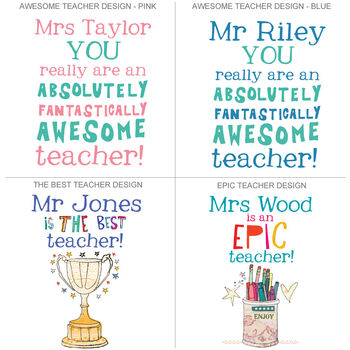 Personalised Big Teacher Card, 4 of 12
