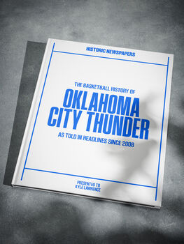 Oklahoma City Thunder Personalised Nba Basketball Gift Newspaper History Book, 8 of 8