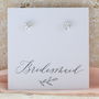 Diamante Cubic Zirconia Stud Earrings, thumbnail 9 of 11
