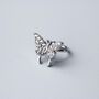 Sterling Silver Crystal Butterfly Ear Cuff, thumbnail 4 of 7
