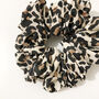 Leopard Print Cotton Scrunchie, thumbnail 1 of 4