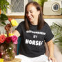 Outnumbered By Horses Womens T Shirt, thumbnail 2 of 7
