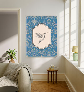 Vintage Style Hummingbird Art Print, 3 of 4