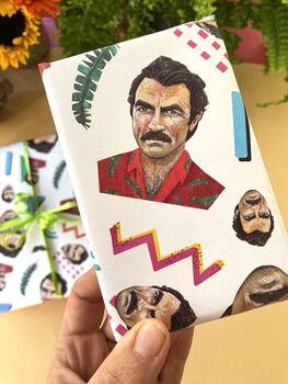 Tom Selleck Wrapping Paper – 80s Magnum Inspired Funny Gift Wrap, 5 of 11