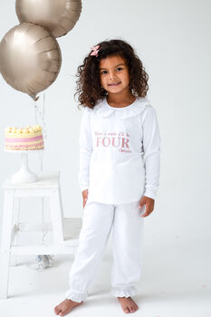 'When I Wake' Embroidered Personalised Birthday Pyjamas, 3 of 8