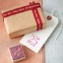 'Do Not Open' Christmas Stamp And Ribbon Set, thumbnail 1 of 1