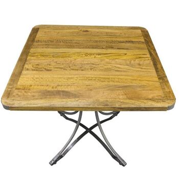 Industrial Vintage Square Cafe Table 80cm, 2 of 4