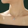 Aqua Green Opal Moon And Star Pendant Necklace, thumbnail 1 of 11
