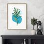 Botanical Leaf With Abstract Shapes Art Print, thumbnail 1 of 6