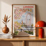 London Travel Inspired City Poster, thumbnail 1 of 9