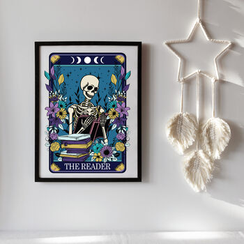 Tarot Style Typographical Print The Reader, 2 of 7