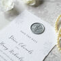Silver Wax Seal Venue Illustration Wedding Invitations, thumbnail 10 of 12